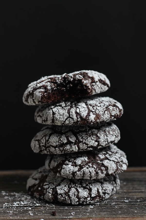 Chocolate Espresso Crinkle Cookies