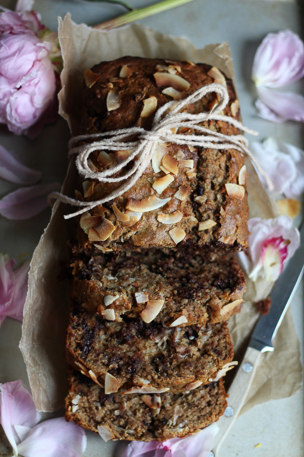 Toasted Coconut Chocolate Chip Banana Bread