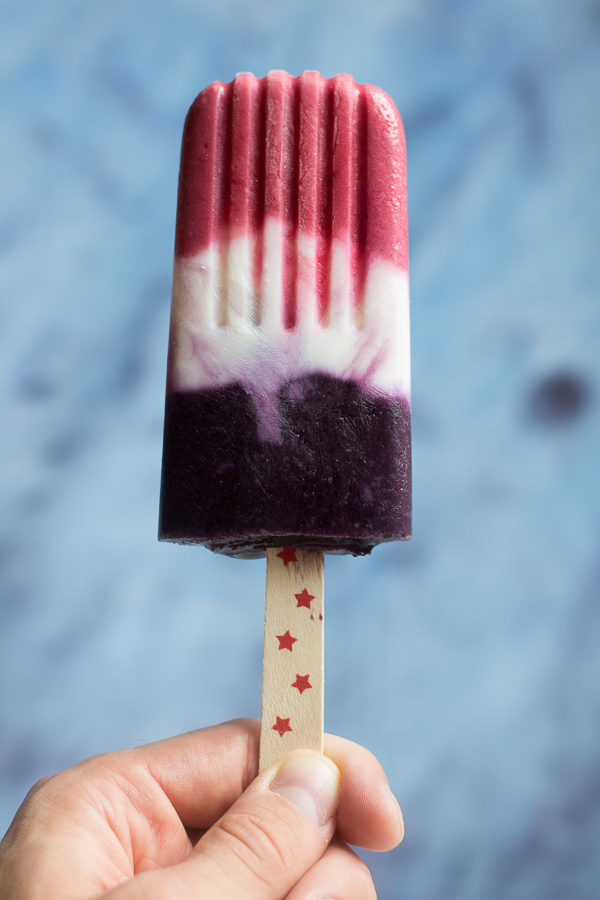 July 4th Cherry Berry Froyo Pops