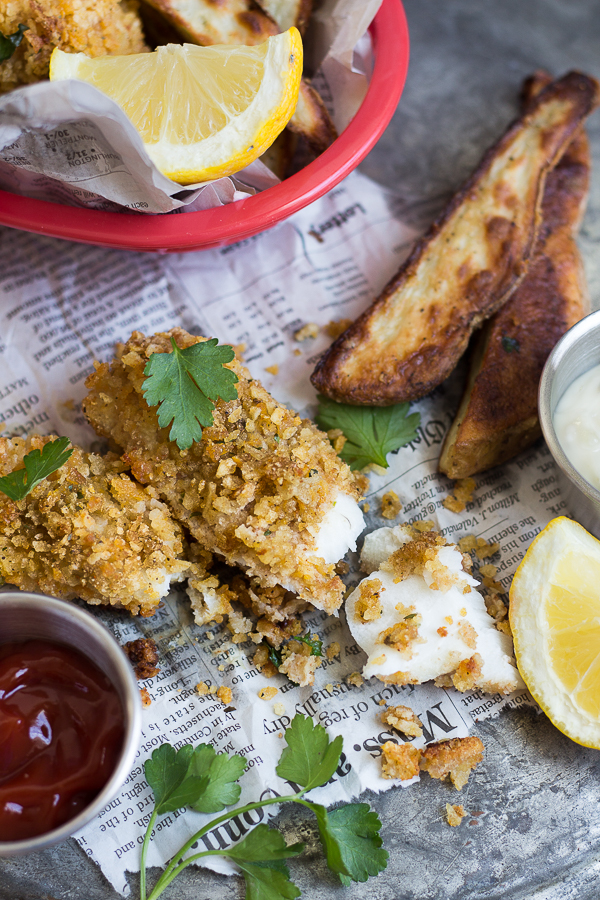 Luck of the Irish Potato Chip-Crusted Fish and Chips