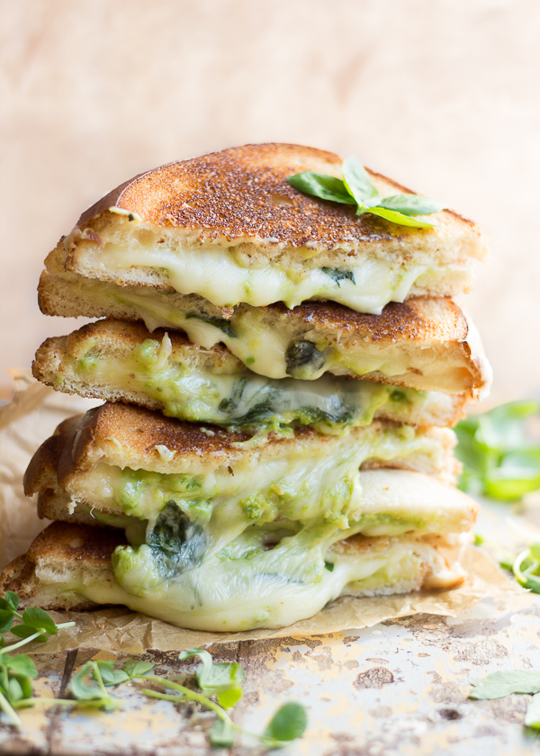 Green Goddess Avocado Basil Grilled Cheese