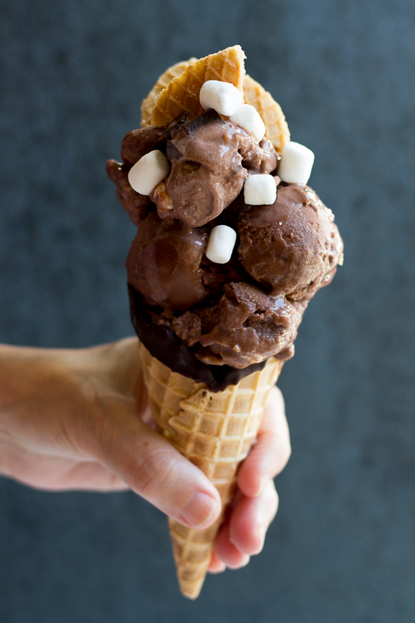 Double Chocolate S’mores Waffle Ice Cream (with Rip van Wafels!)