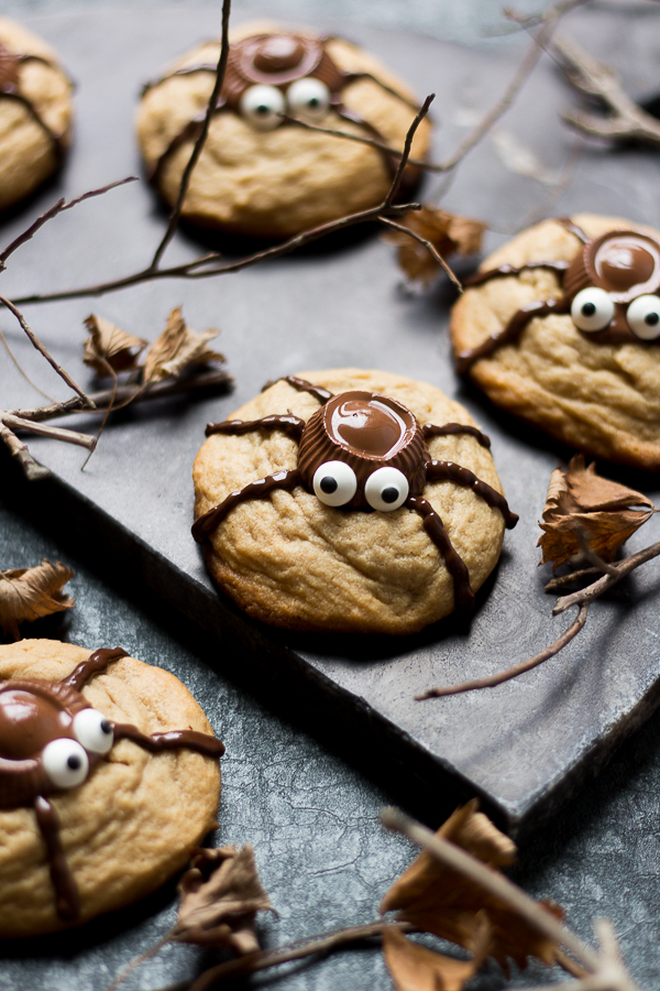 Creepy Crawly Peanut Butter Cup Cookies.