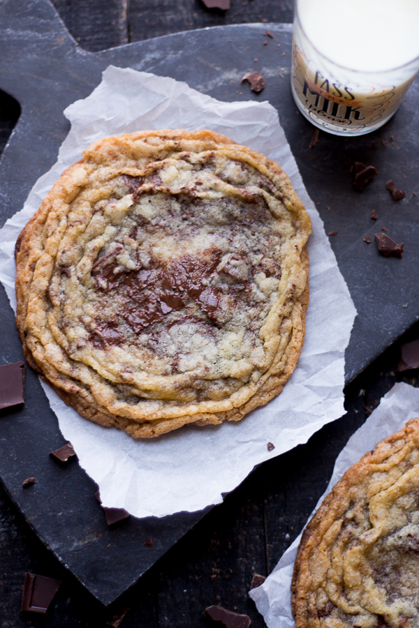 (Giant) Wrinkly Chocolate Chunk Cookies.