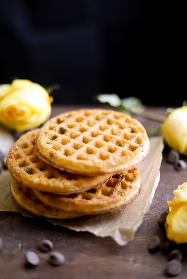 Dark Chocolate Chip Snack Waffles.