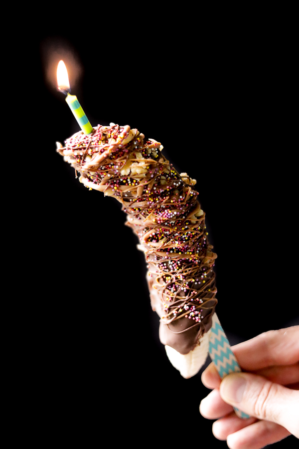 The Ultimate Frozen Nutella Birthday Banana.