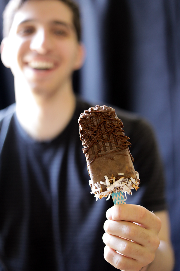 Toasted Coconut Latte Fudgsicles.