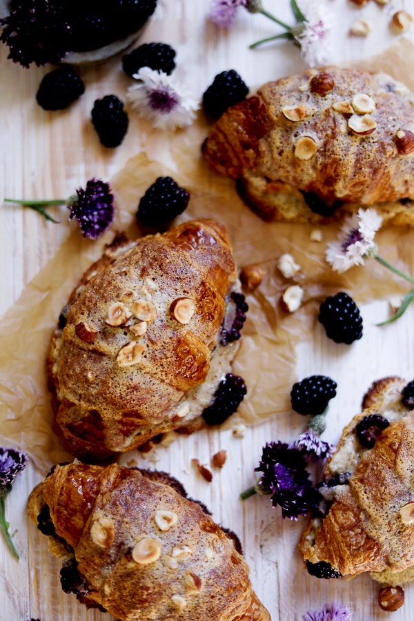 Blackberry Hazelnut Croissants.