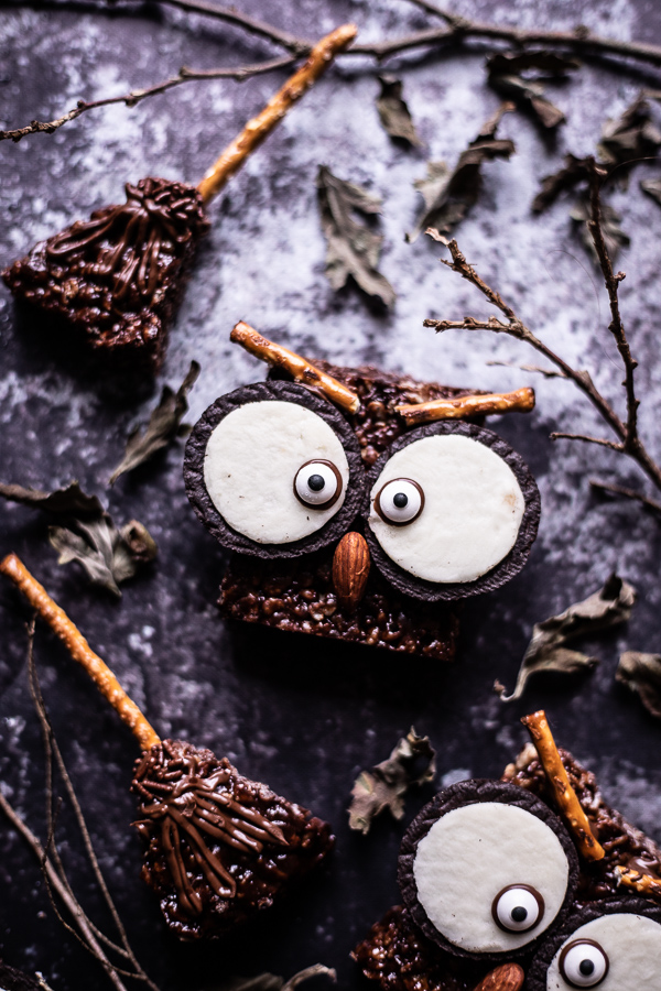 Spooky Chocolate Rice Treats.