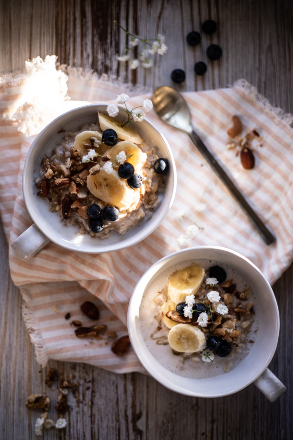 Vegan Banana Nut Oatmeal.