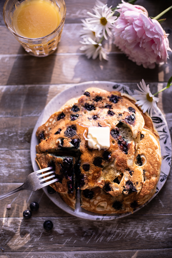 Fluffiest Blueberry Pancakes.